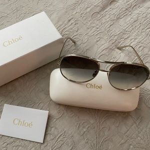 Chloe Nola Aviator Sunglasses